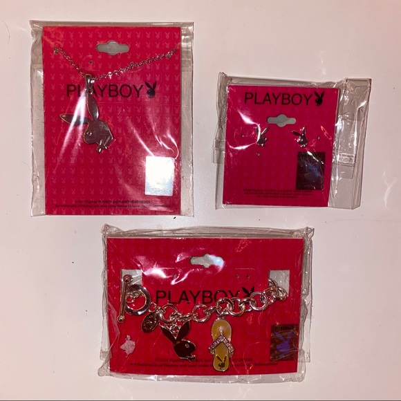 PLAYBOY Accessories - PLAYBOY Bunny Necklace, Bracelet, and Earrings Set